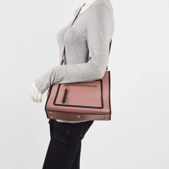 Fendi Pink/Black Calfskin Leather Runaway Small Bag - Picture 1 of 13